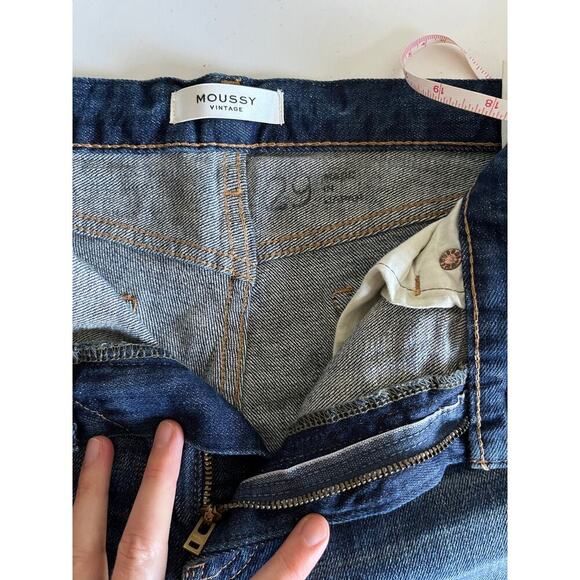 Moussy Vintage Dark Wash Straight Leg Denim Jeans 29 Made in Japan - Picture 11 of 11